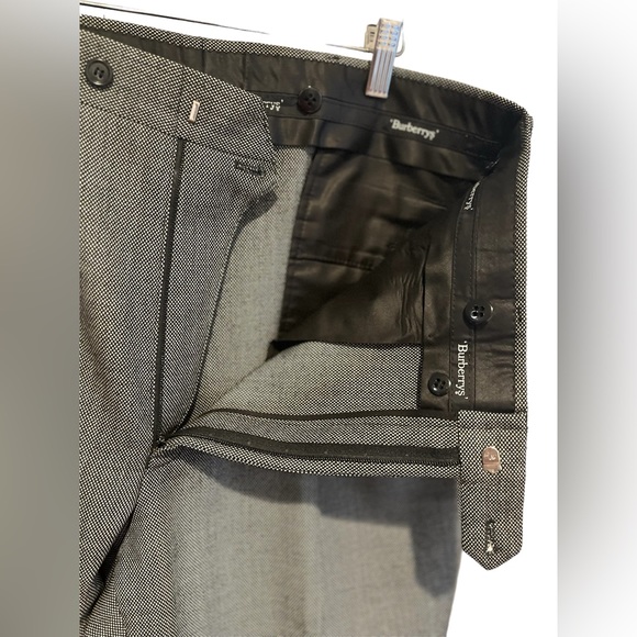 Burberry Men’s Dressy Custom Tailored 36/29 Wool Pants Dark Gray Straight Leg - Picture 4 of 13